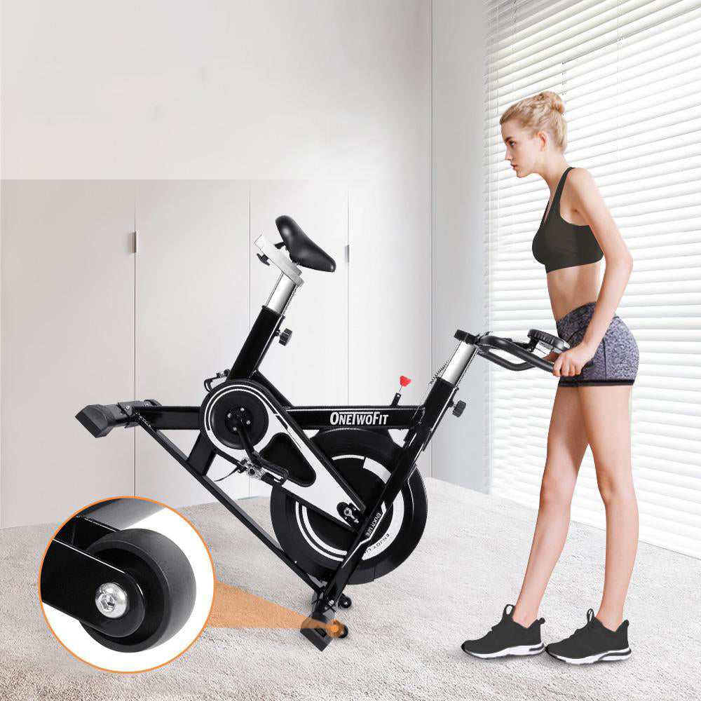 22 lbs flywheel Indoor Exercise Bike LCD Calorie Monitor for