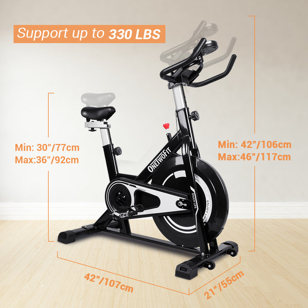 22 lbs flywheel Indoor Exercise Bike LCD Calorie Monitor for