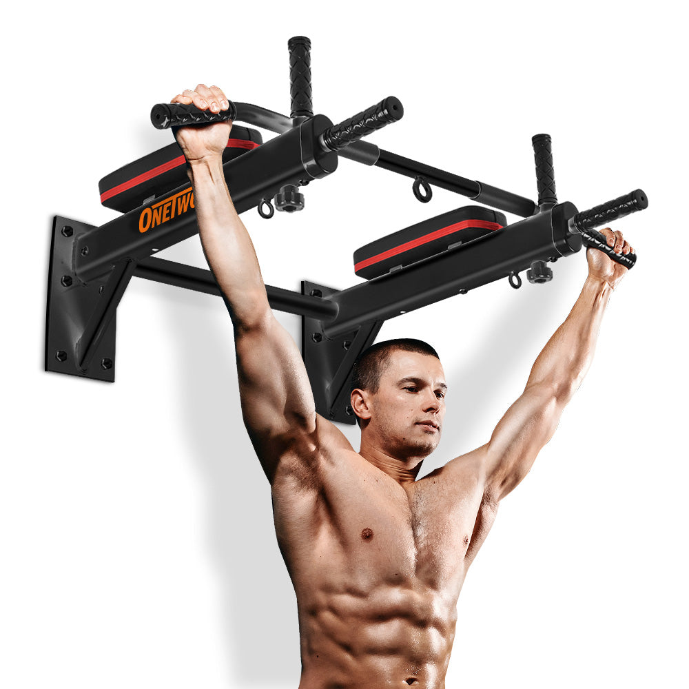 Onetwofit multifunctional wall discount mounted pull up bar