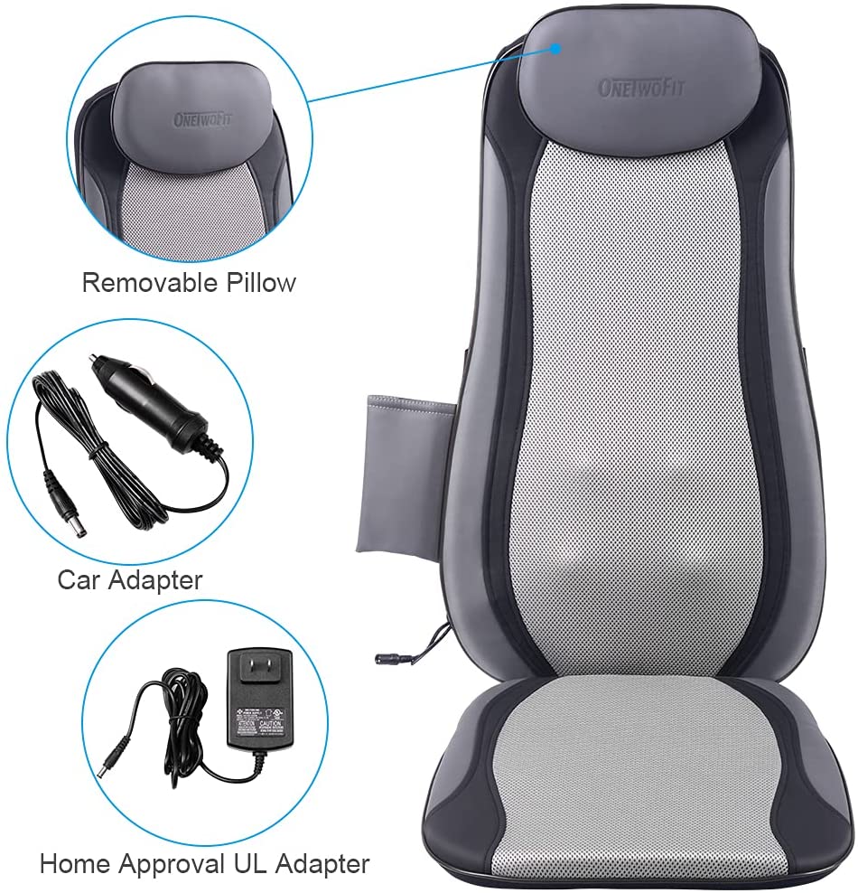 Massage seat outlet cushion with heat