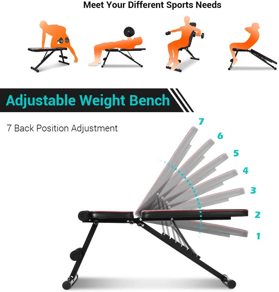 Yoleo adjustable weight online bench review